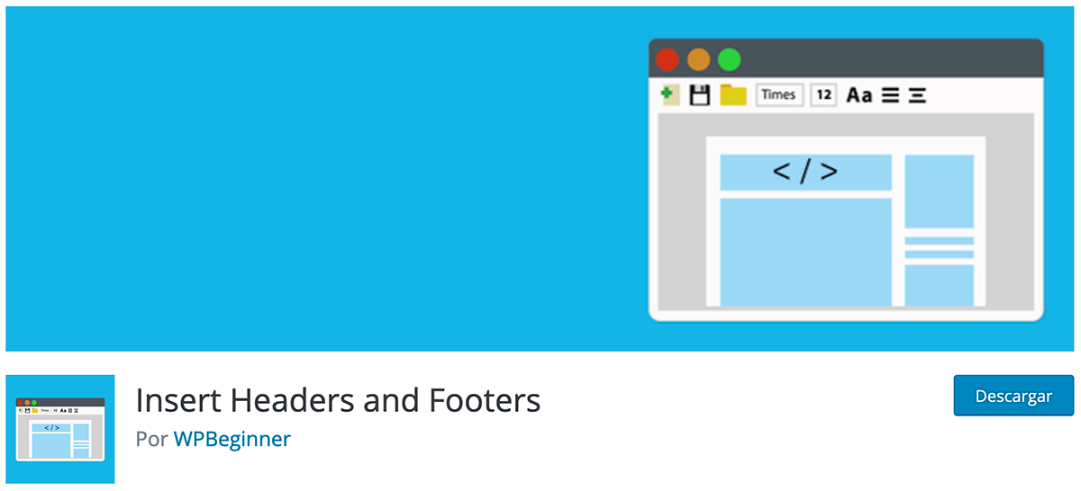insert header and footer plugin