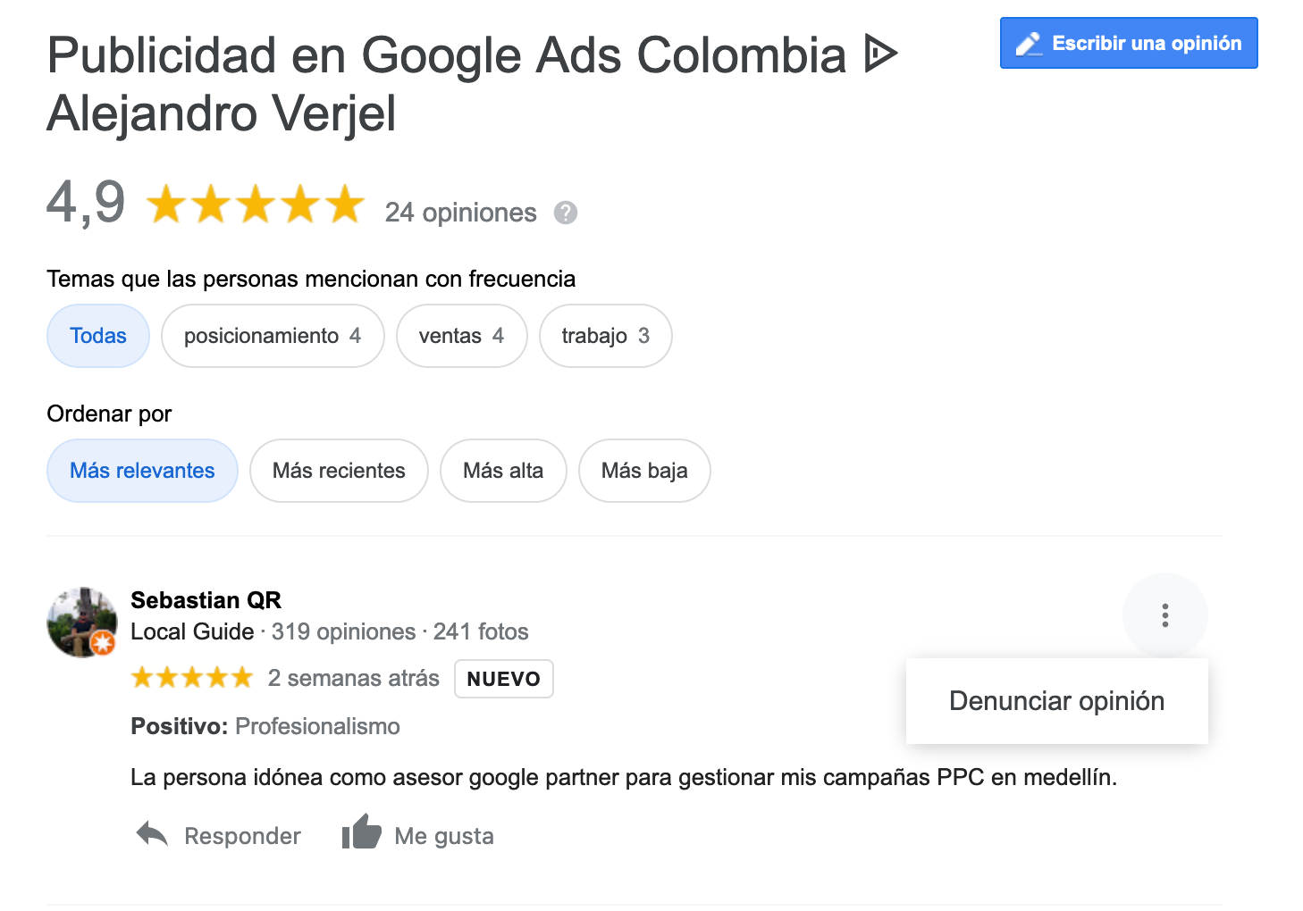 denunciar opinion denunciar opinion